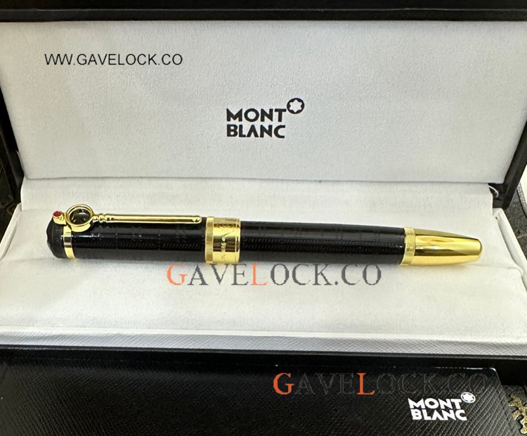 AAA Grade Montblanc Sir Arthur Conan Doyle Rollerball Gold Black gift